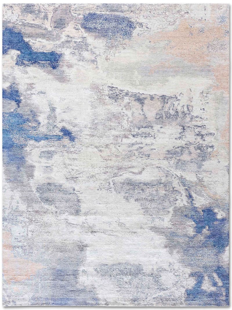 Tapis noué à la main Blue / Sand | Taille: 274 × 365 cm