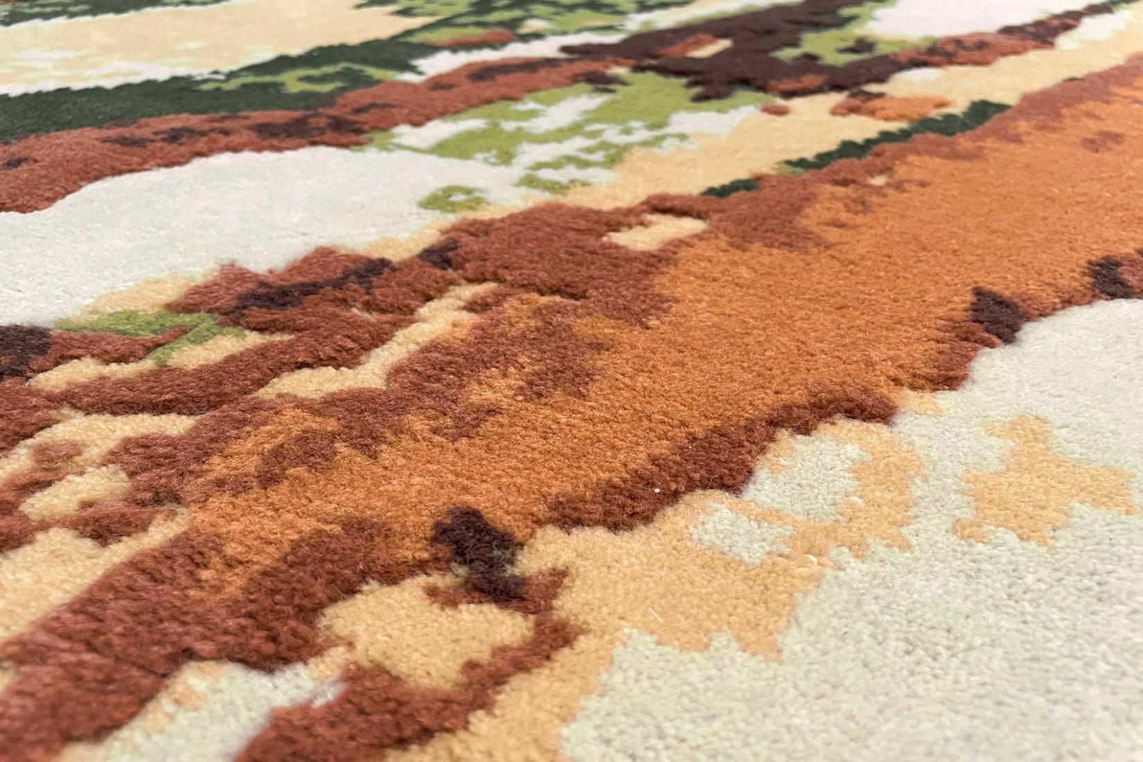 Tapis noué à la main Flux Brick | Taille: 250 × 350 cm
