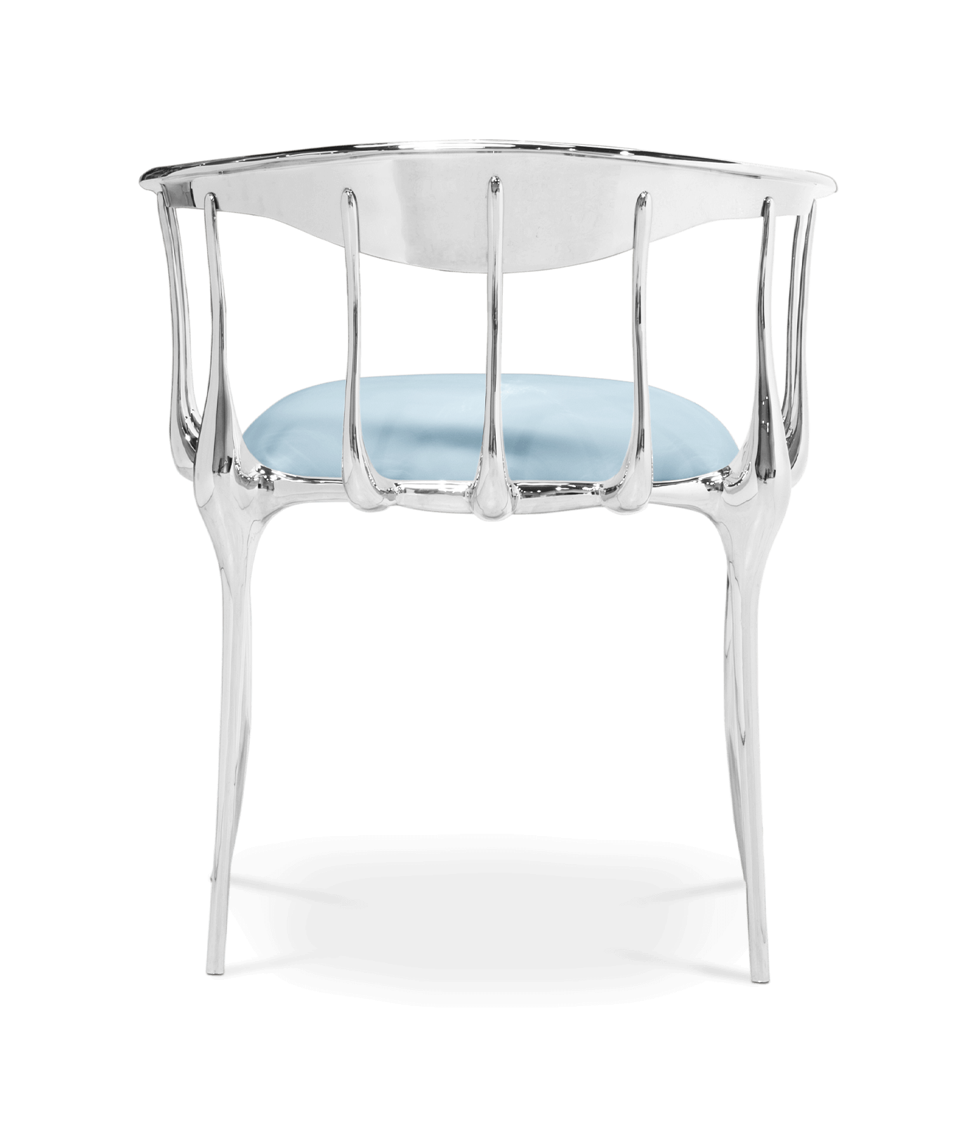 Chaise de luxe argentée