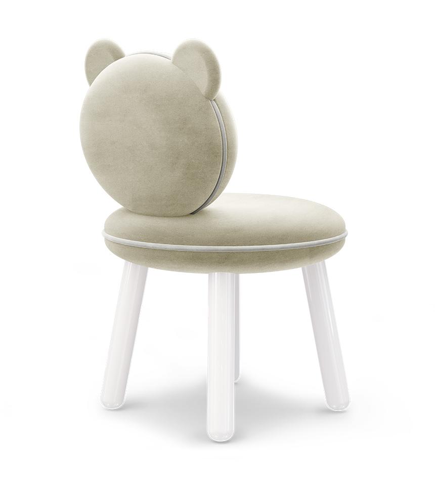 Chaise enfant Ours duveteux crème