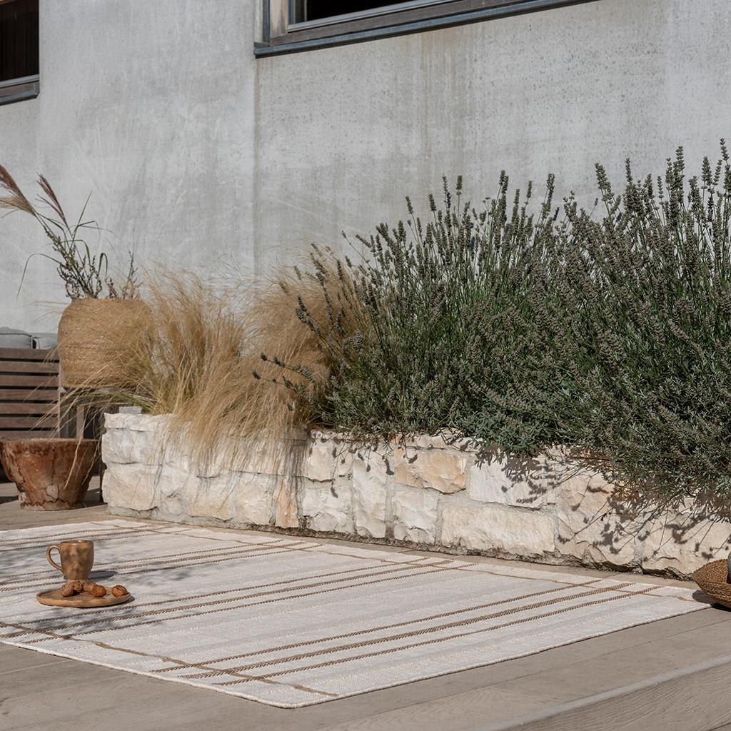 Zona sesam lijn outdoor tapijt | Maat: 160 × 230 cm