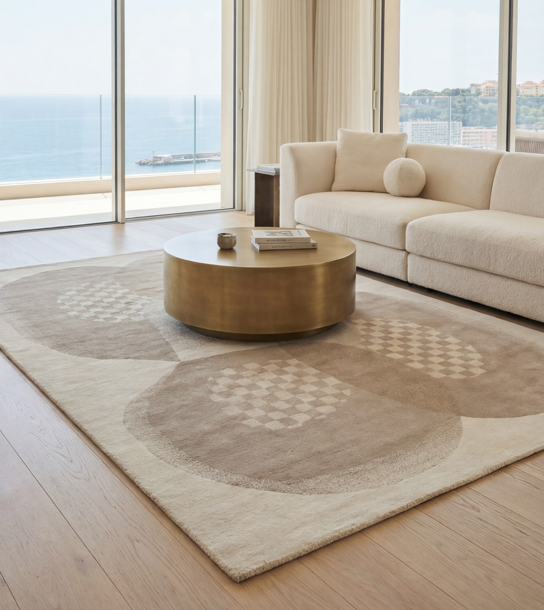 Soft Orbits Taupe vloerkleed
