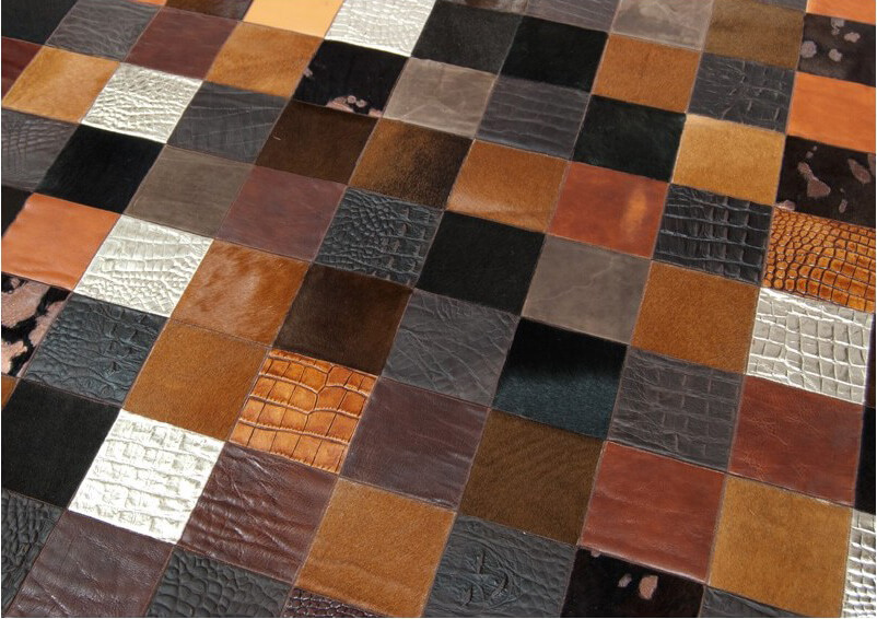 Tapis en peau de vache Mosaic multicolore | Taille: 140 × 200 cm Tapis en peau de vache Mosaic multicolore | Taille: 140 × 200 cm