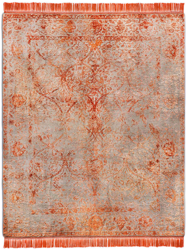 Copper mauve handgemaakt luxe tapijt | Maat: 250 × 300 cm