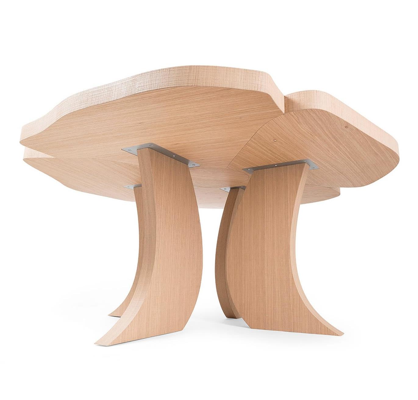 Table à manger ovale en bois naturel