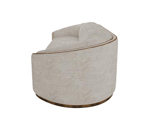 Canapé courbé beige Premium Comfort