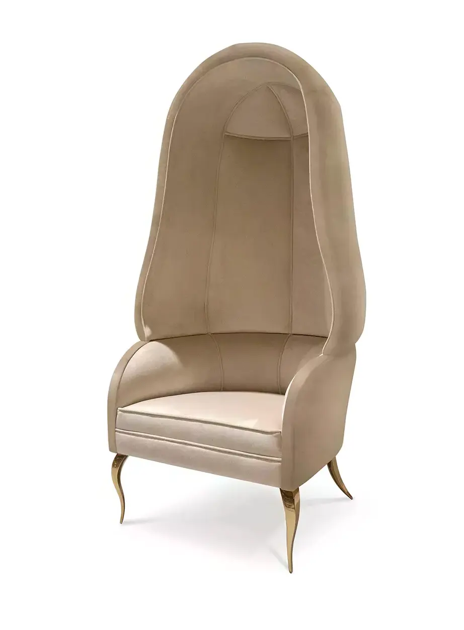 Draperie fauteuil avec dossier en tissu