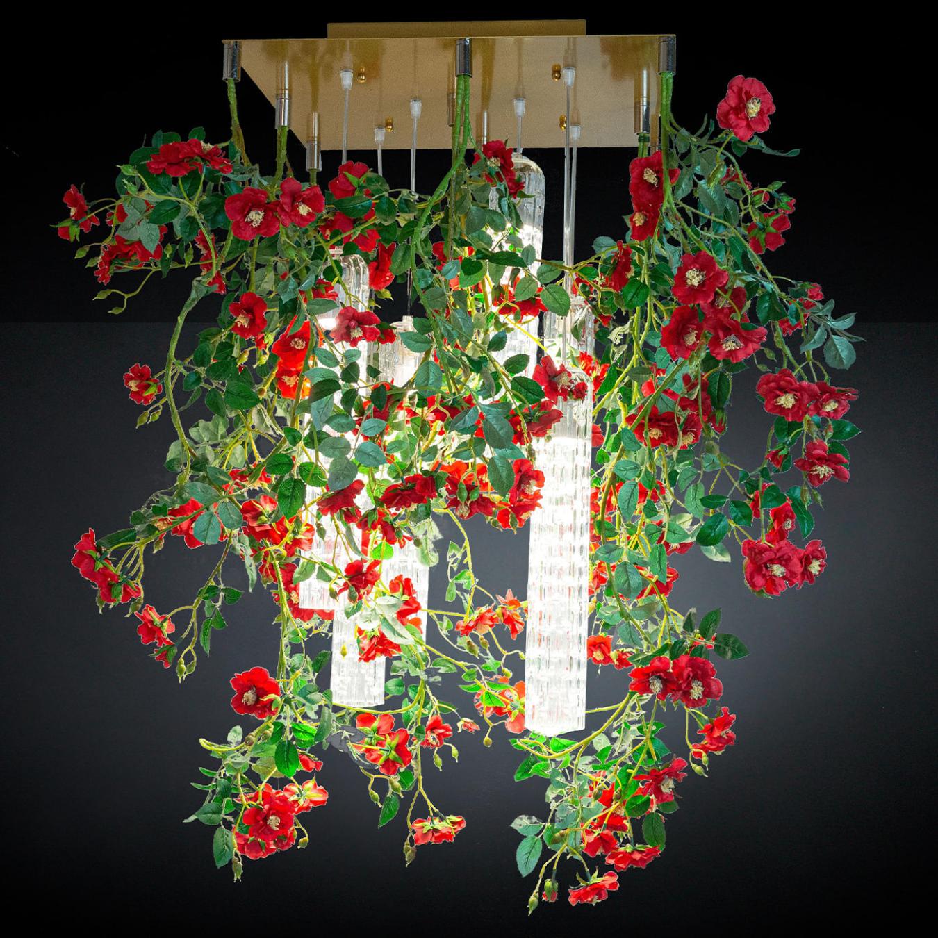 Red Roses vierkante kroonluchter