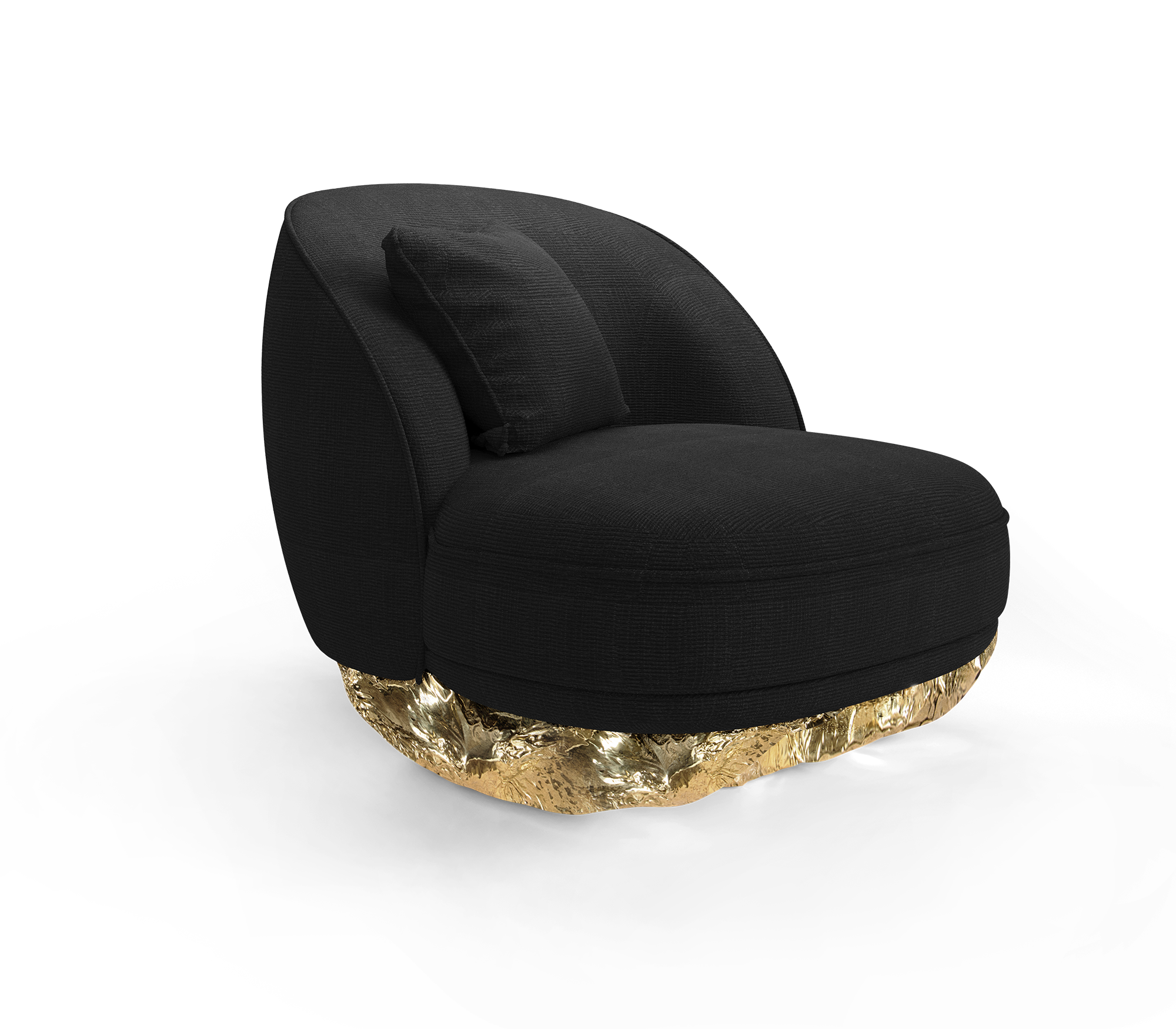 Angora II Baltic zwarte fauteuil