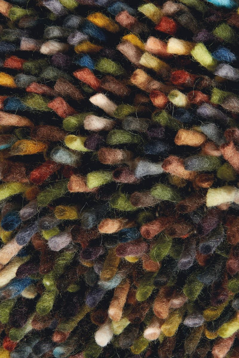 Dots olijfgroene mix tapijt | Maat: 140 × 200 cm