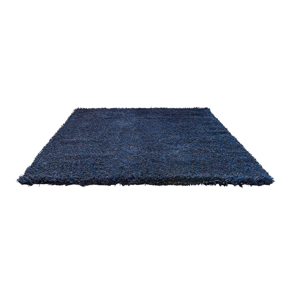 Tapis Sprout Cobalt Eclipse artisanal | Taille: 140 × 200 cm