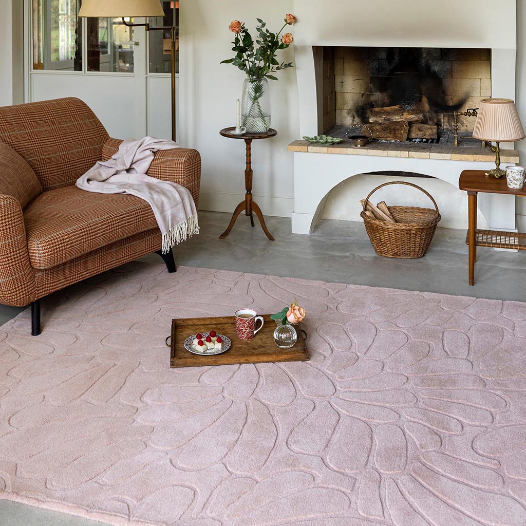 Tapis Coleby Petals rose craie | Taille: 170 × 240 cm