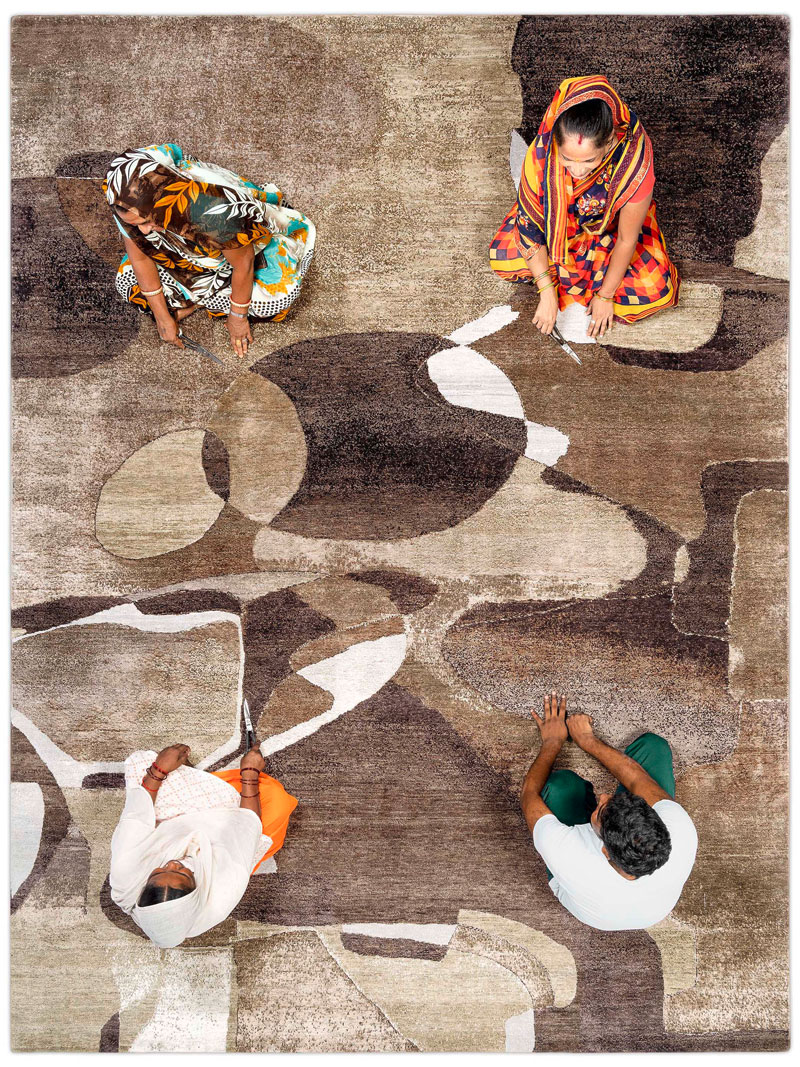Tapis de luxe noué à la main Chocolate