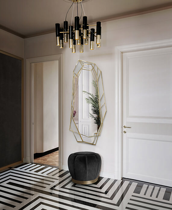 Grand miroir mural Lustre