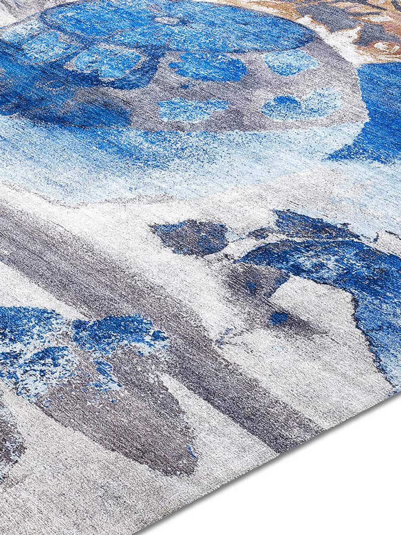 Tapis tissé main Blue Lemon