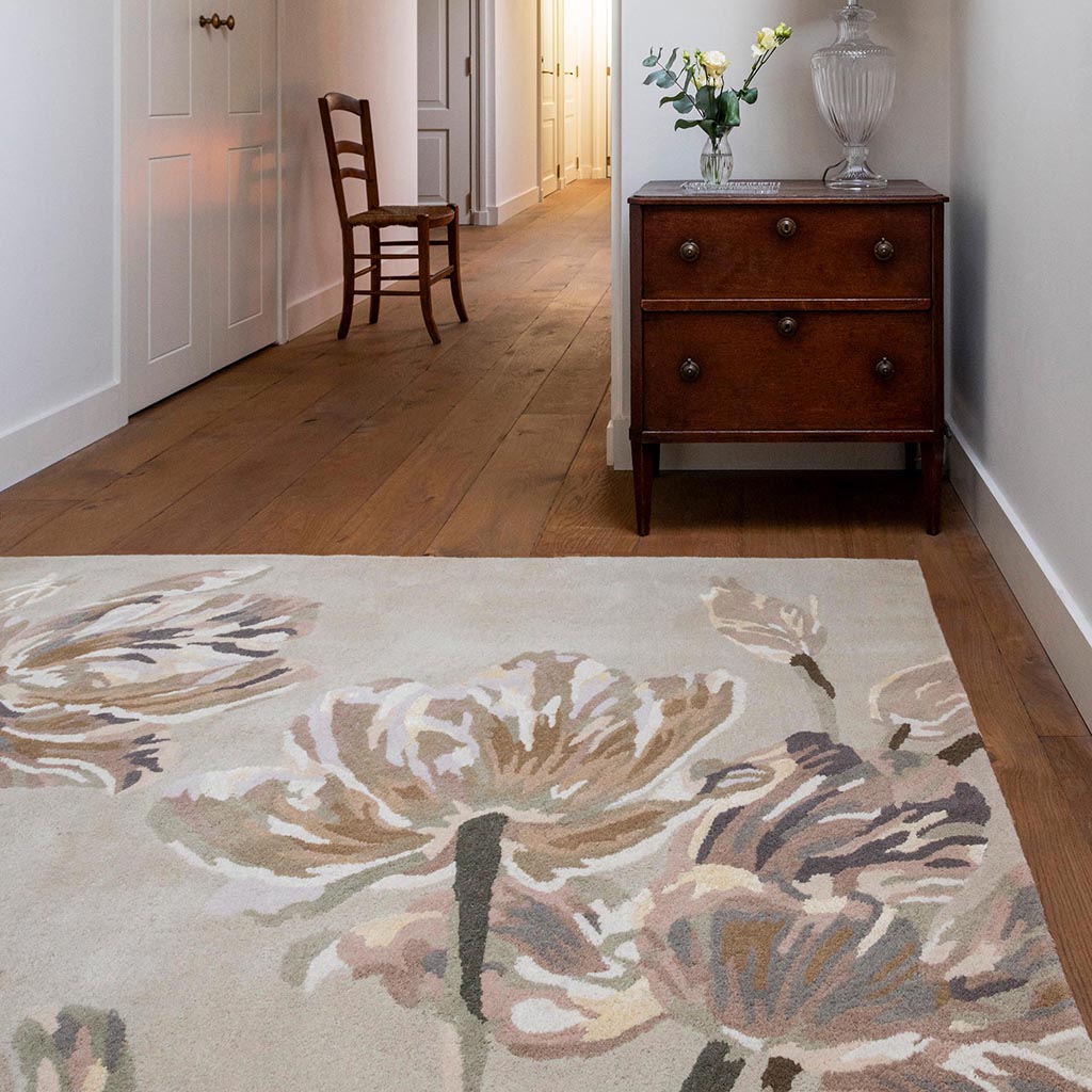 Tapis Gosford naturel/vert sauge | Taille: 250 × 350 cm