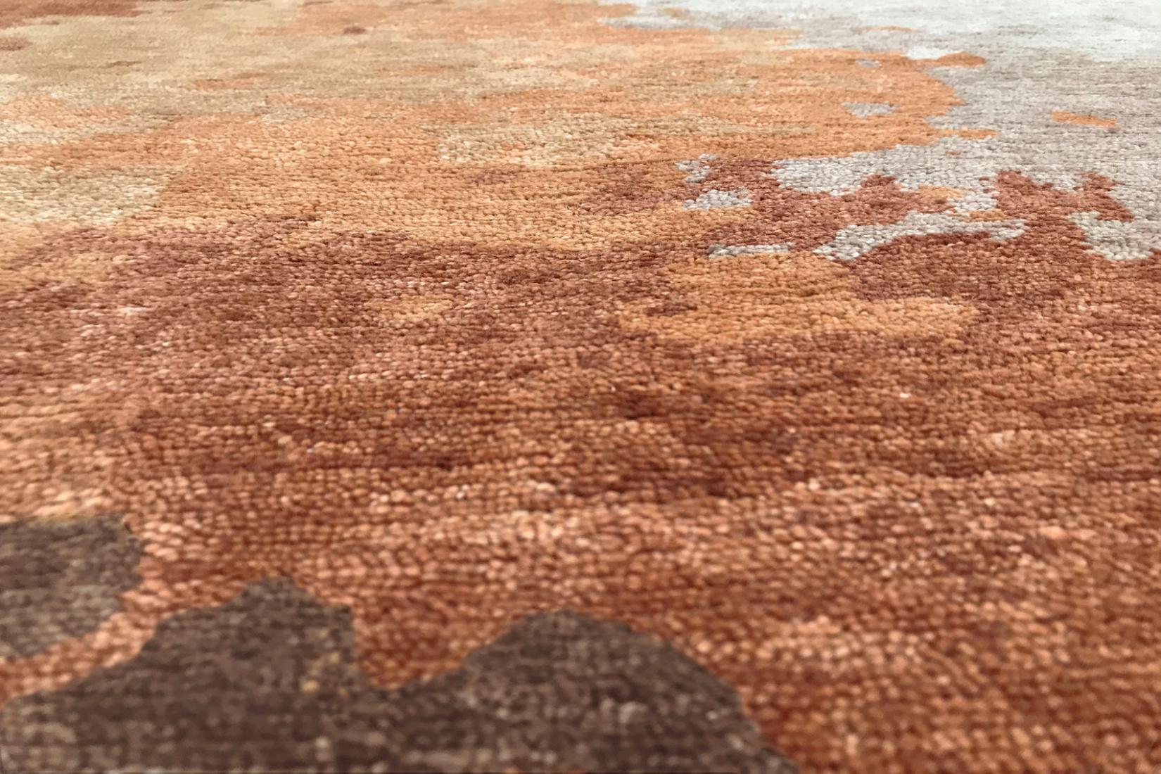 Granitee tawny leer tapijt | Maat: 200 × 300 cm