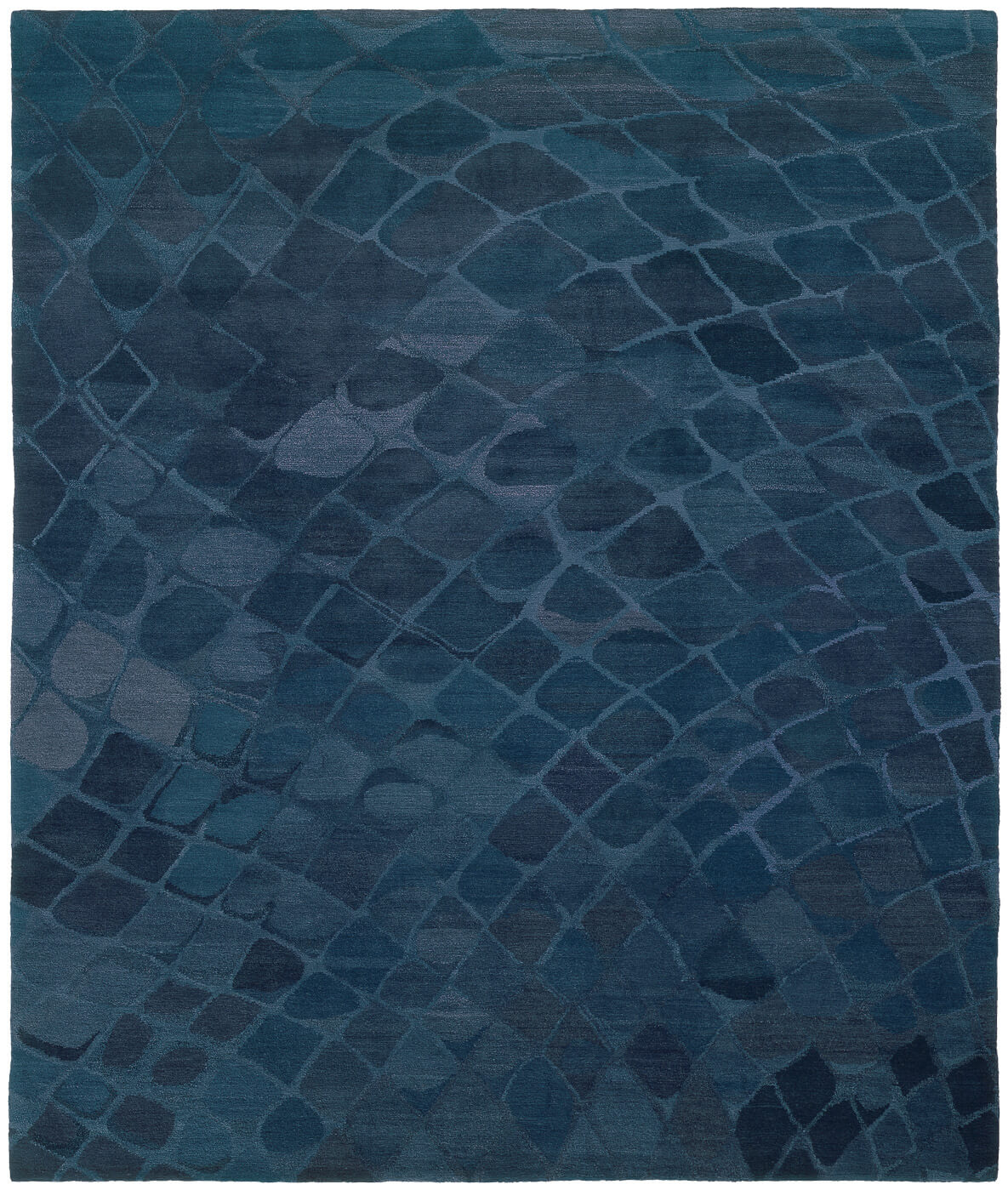 Snake blauw tapijt | Maat: 300 × 400 cm