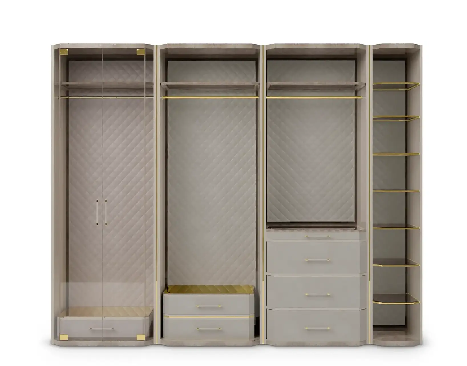 Armoire-penderie Cadence beige