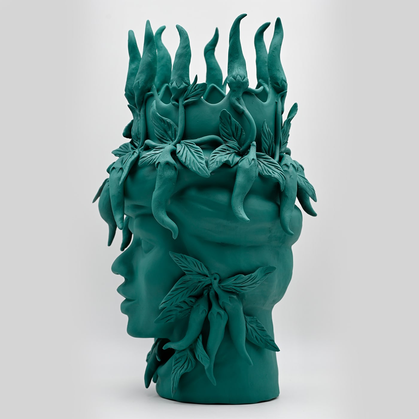 Sculpture vert foncé Moorkop
