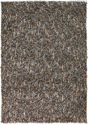 Tapis Rocks à poils longs en laine feutrée multicolore