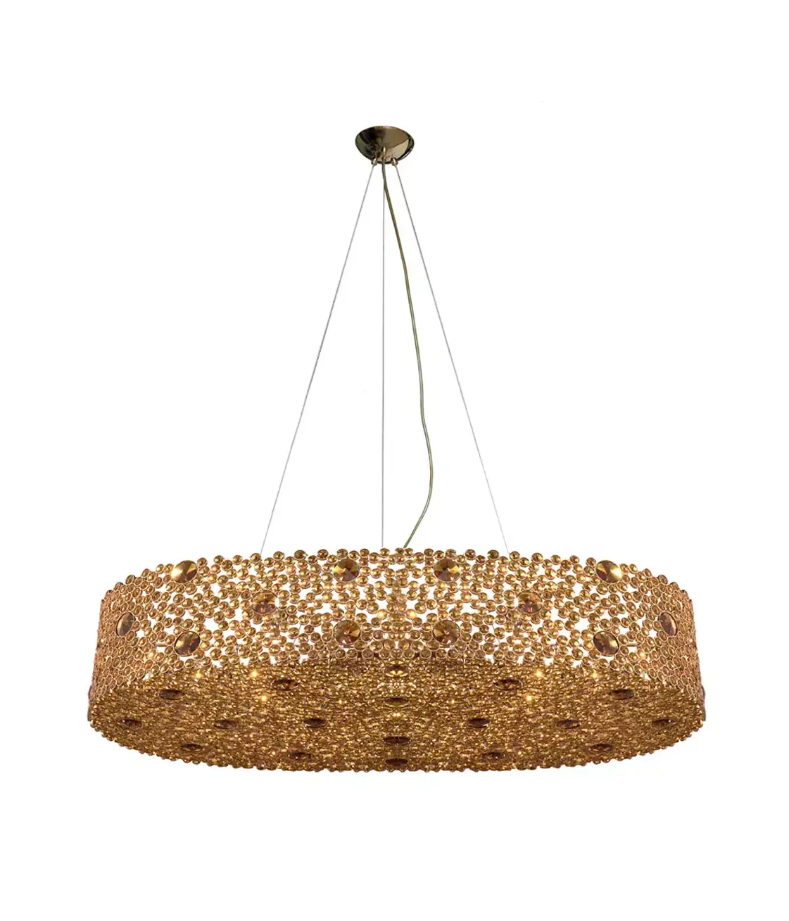 Lustre Éternelle ovale en verre bronze