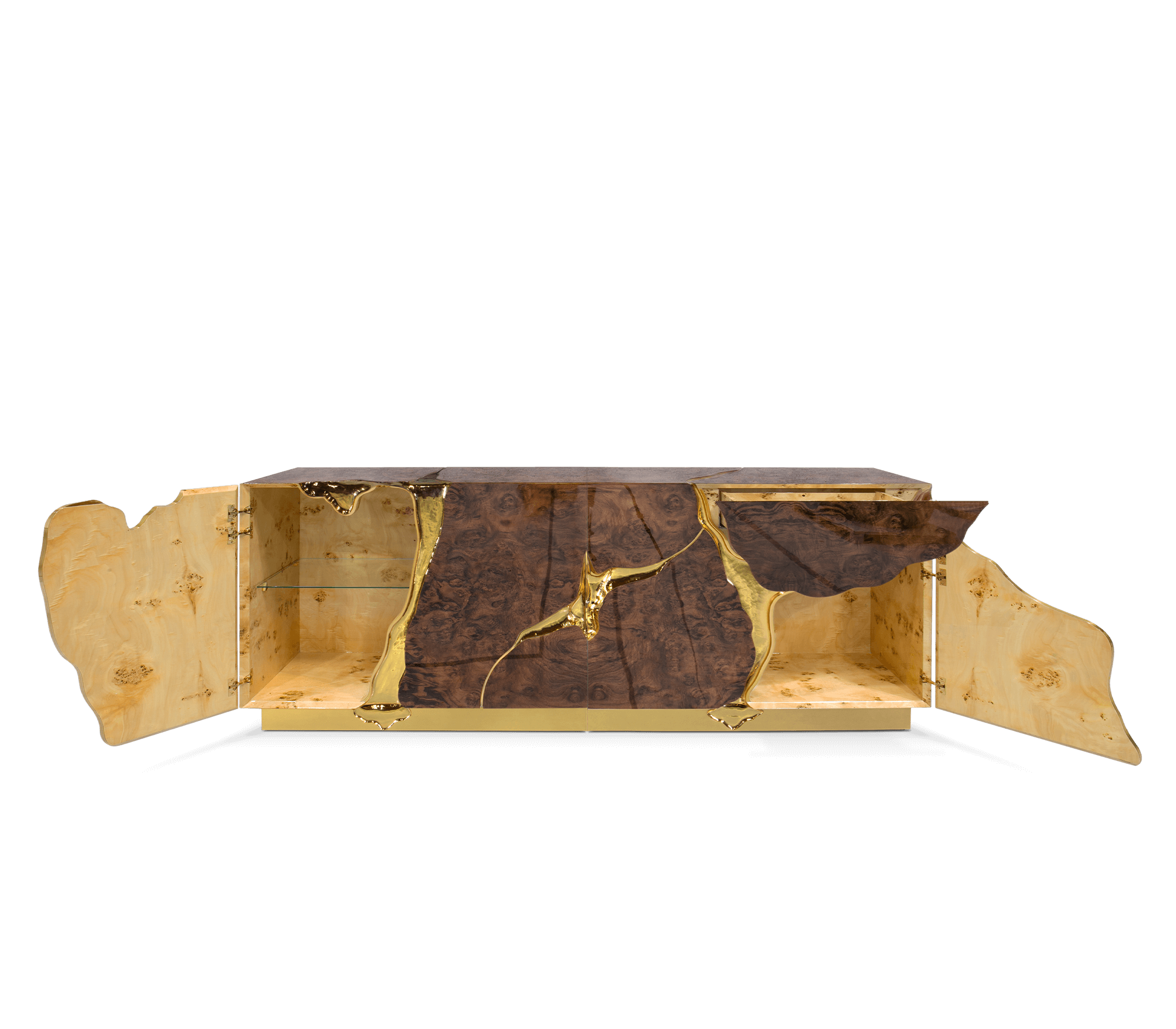 Fissure walnoot dressoir