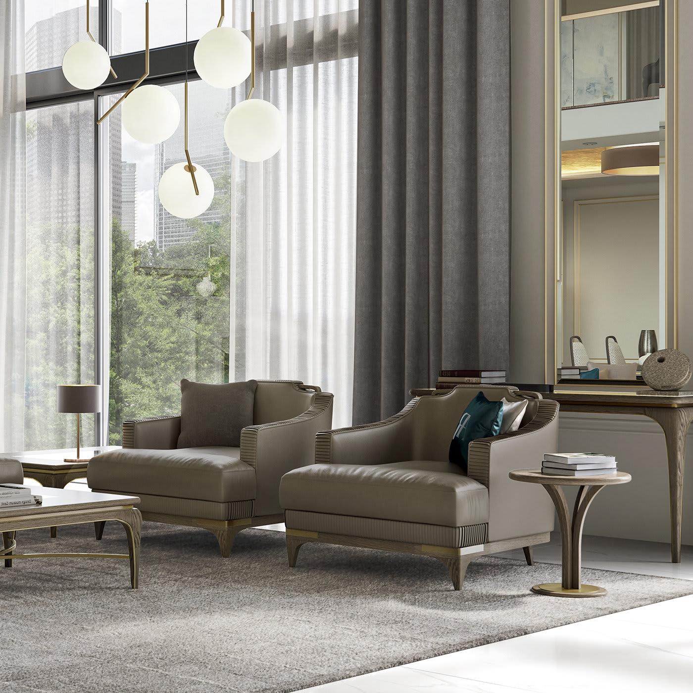 Fauteuil en cuir italien