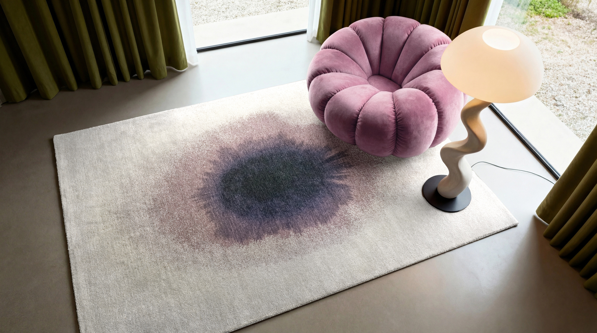 Tapis Drop Purple Smoke | Taille: 80 × 150 cm