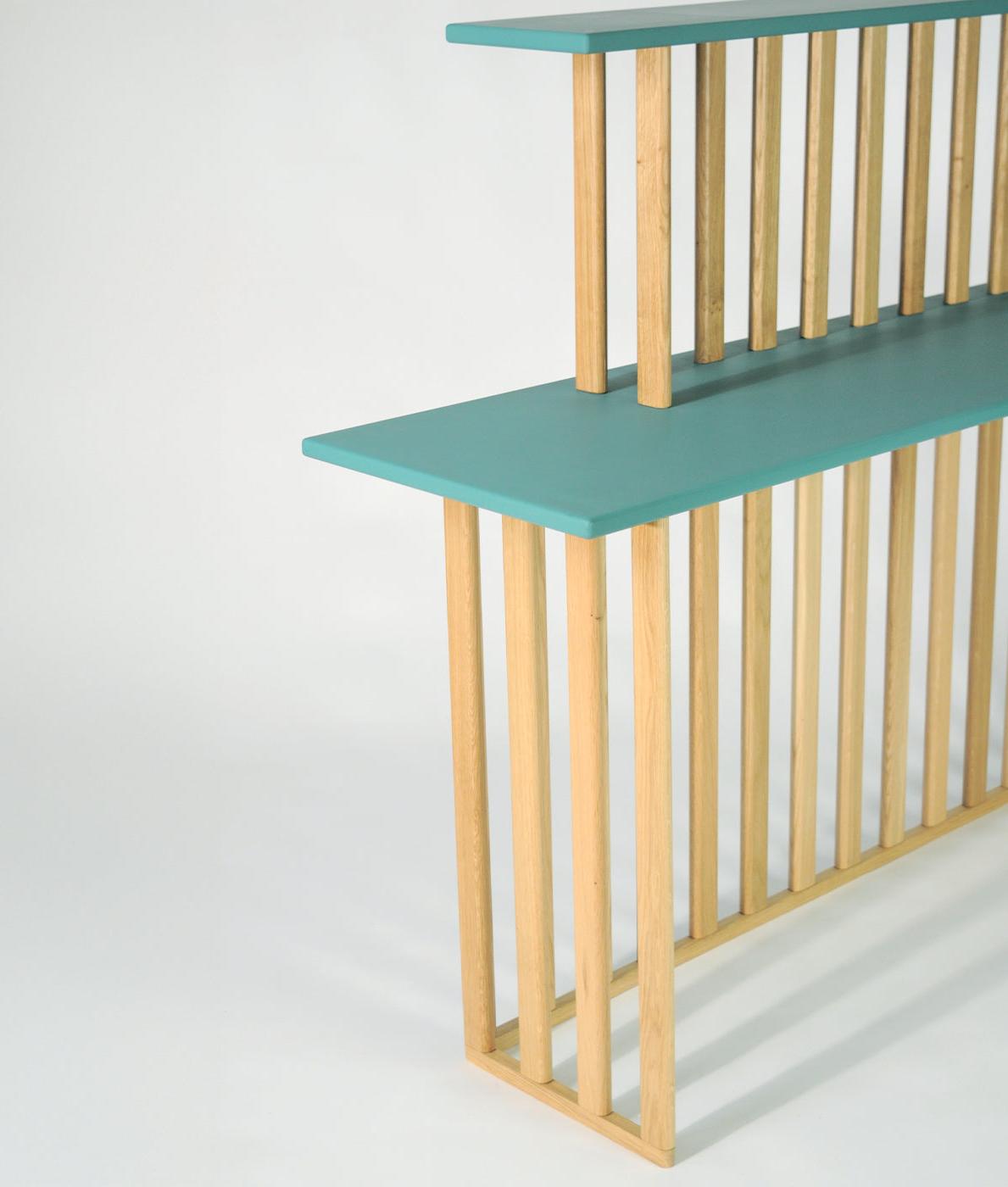Groene tweelaagse console