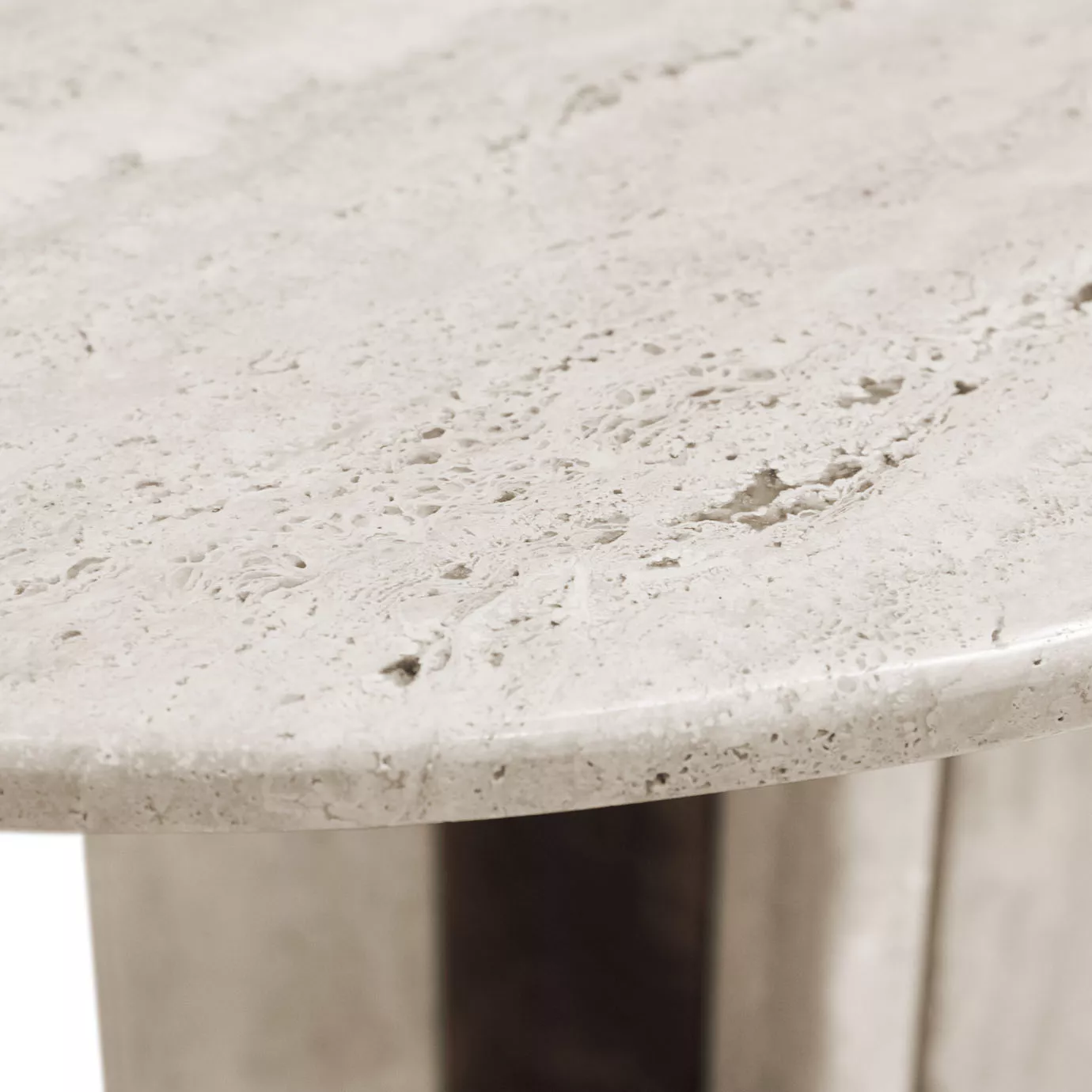 Parisian travertin marmeren ovale eettafel