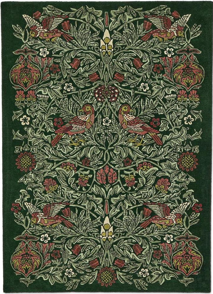 Bird Tump groen wollen tapijt | Maat: 250 × 350 cm