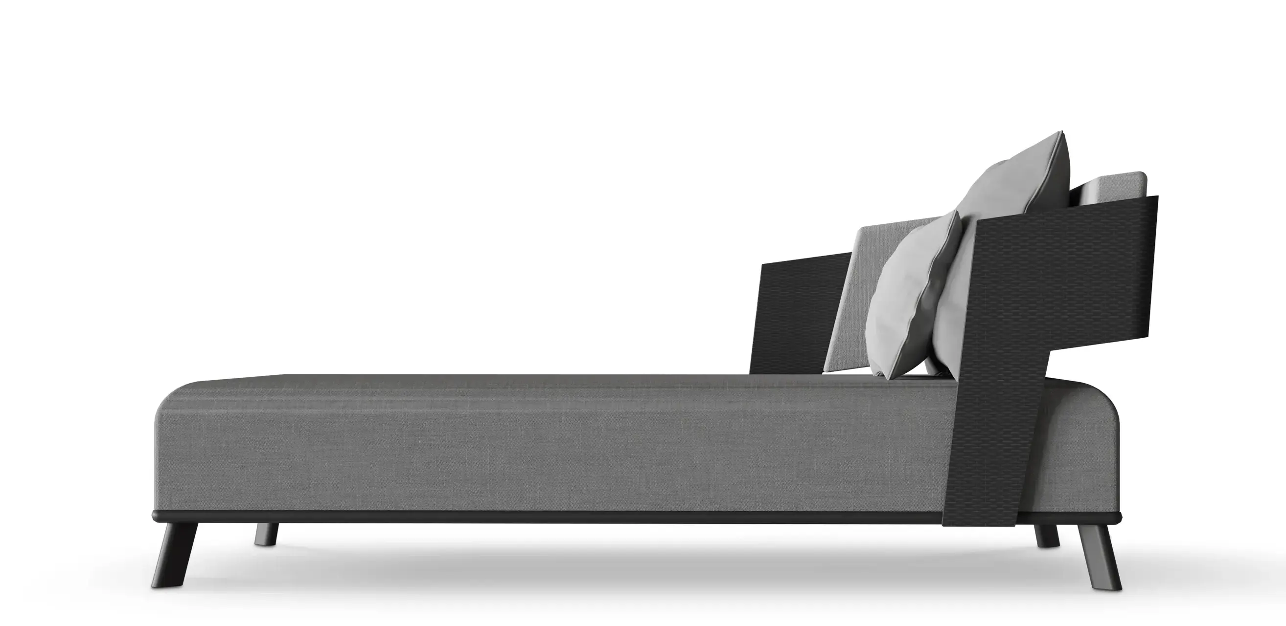 Chaise longue Crown grise