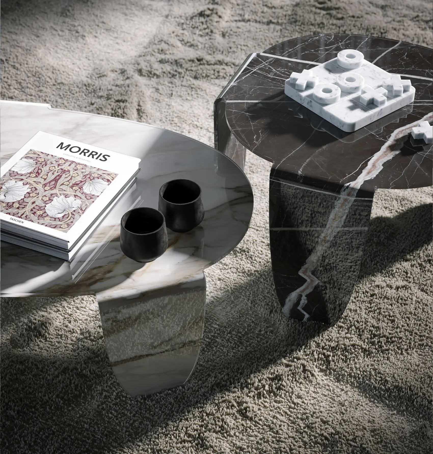 Table basse artistique Arturo en verre