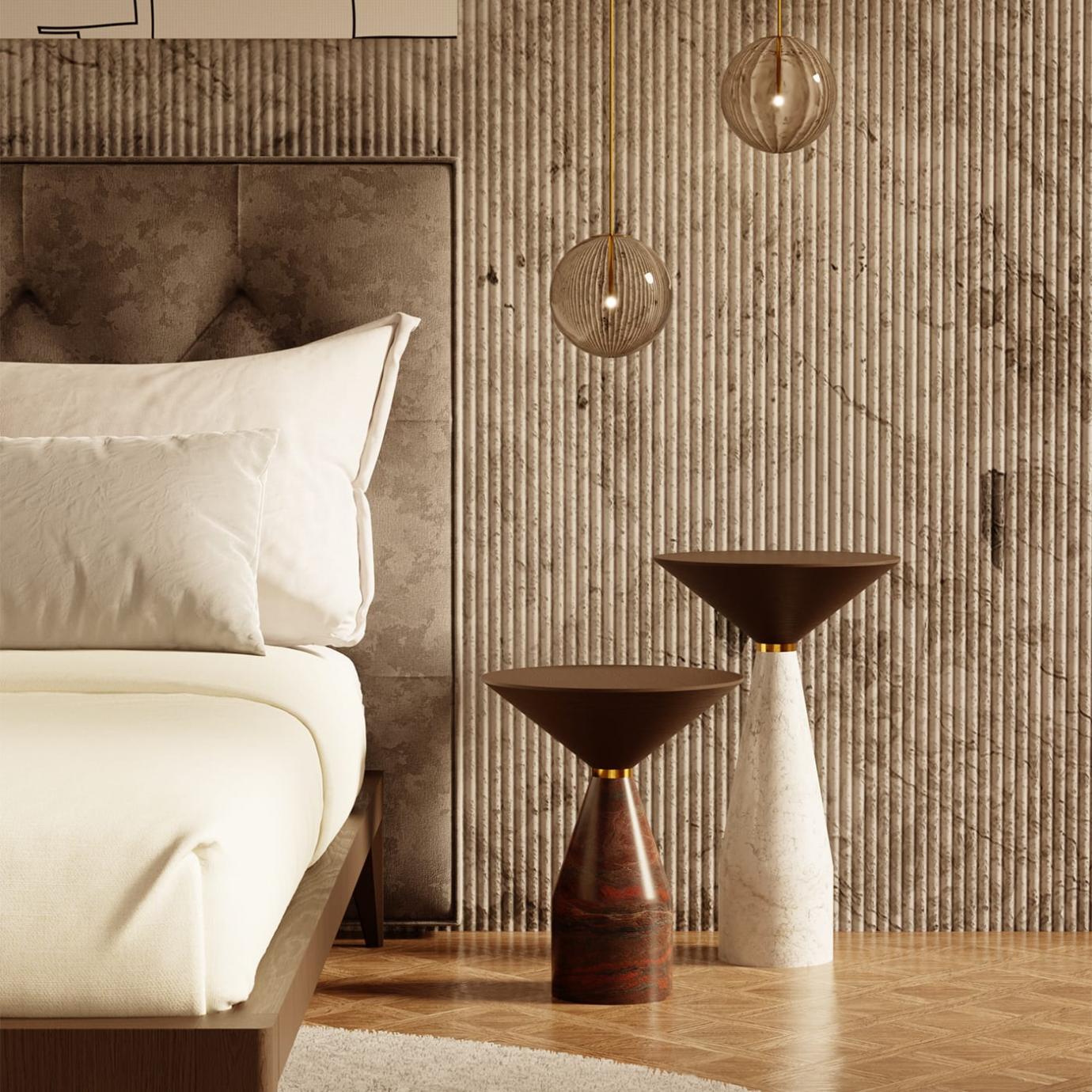 Table Cino en marbre blanc