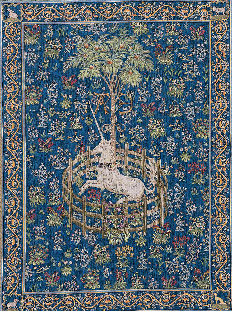 Tapisserie murale Licorne captive | Taille: 85 × 110 cm
