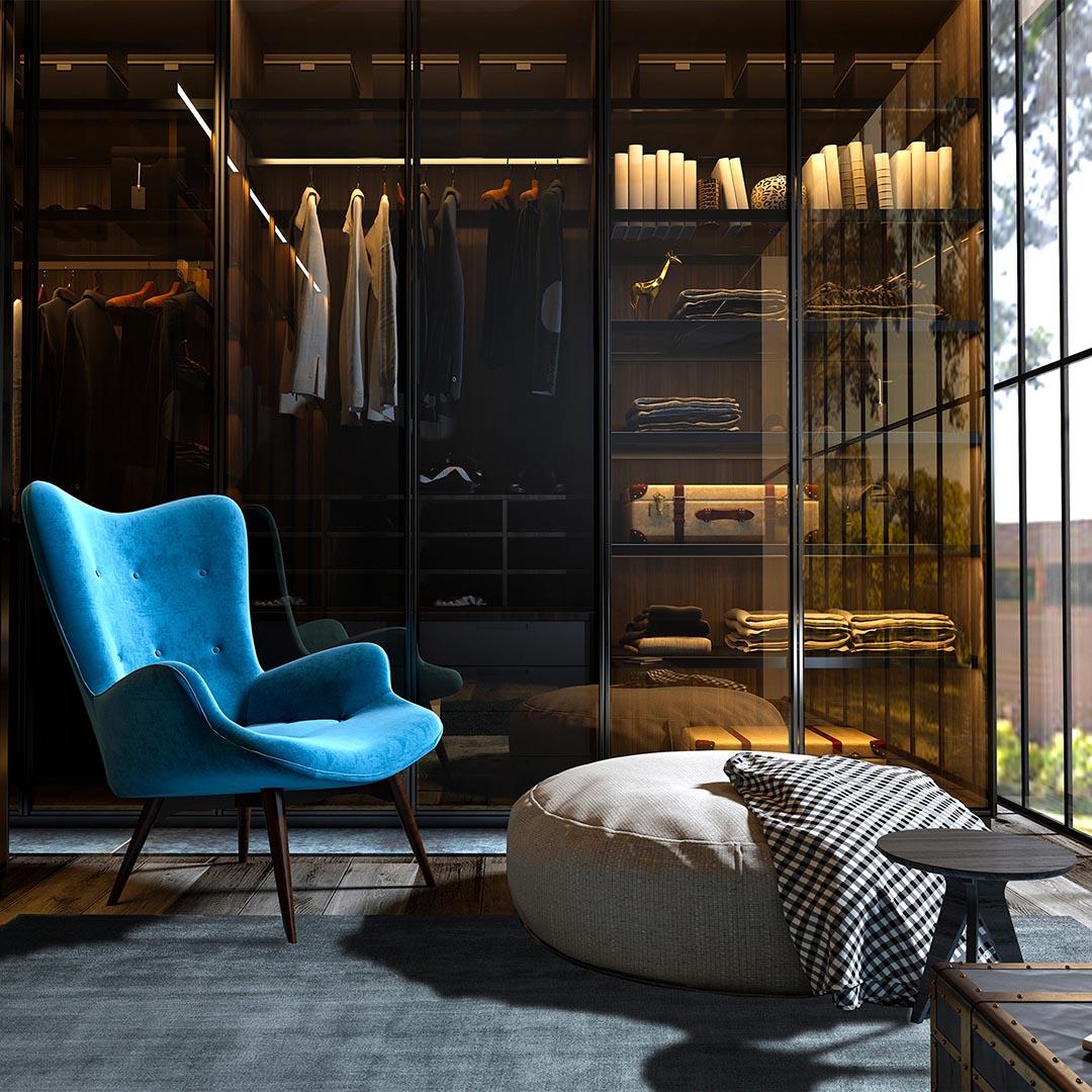 Luce Powder Blue vloerkleed