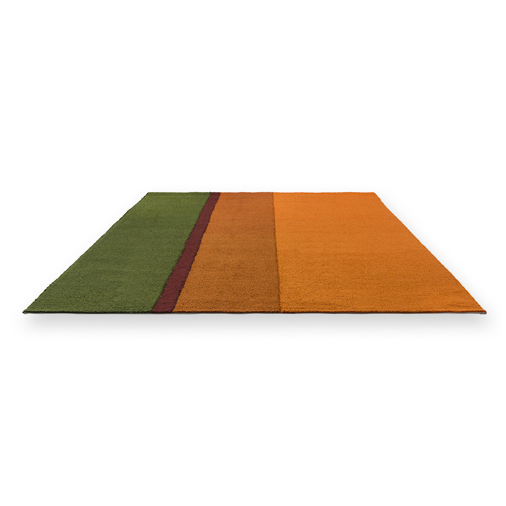 Tapis d’extérieur Festival rayé orange/vert