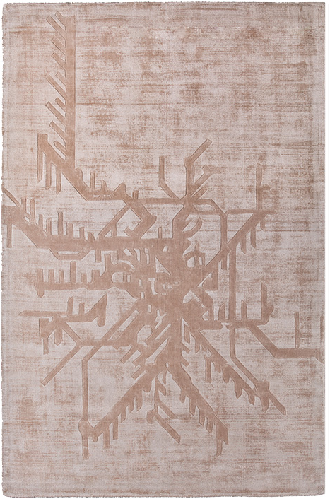 Tapis designer Metro en viscose indienne