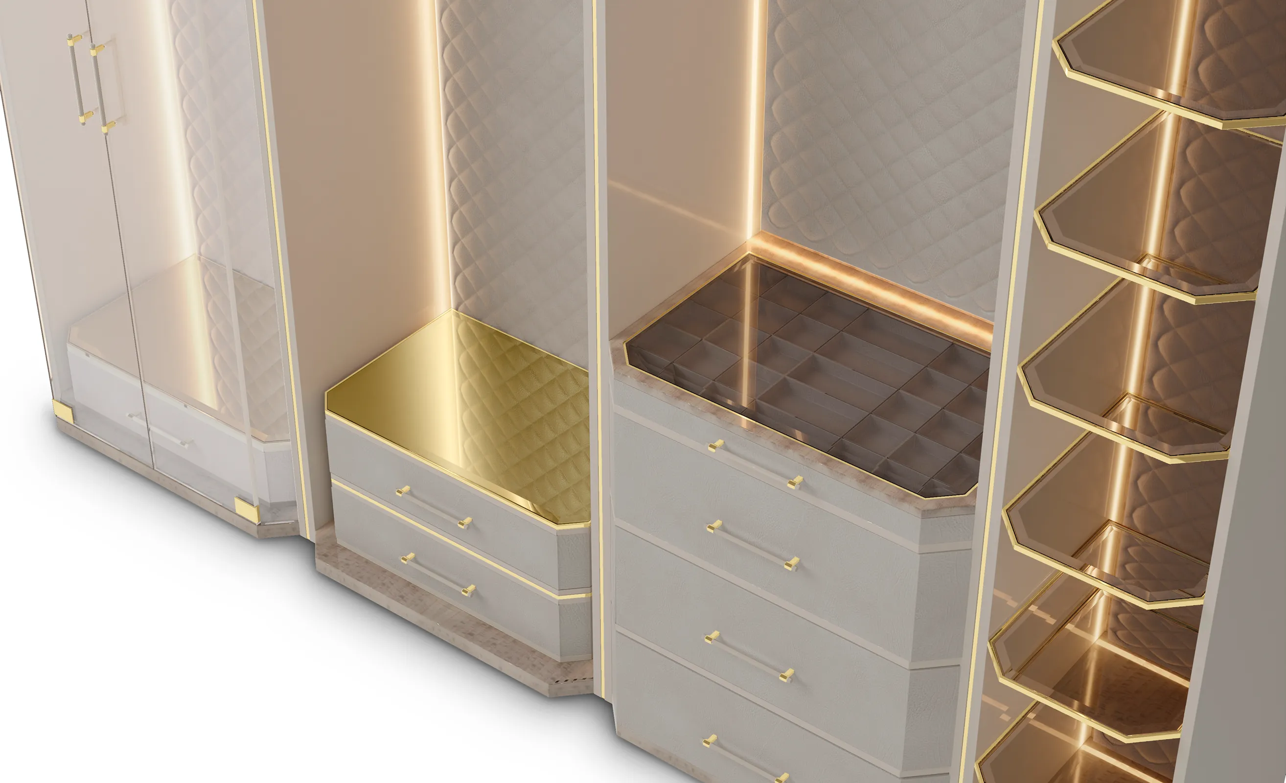 Armoire-penderie Cadence beige