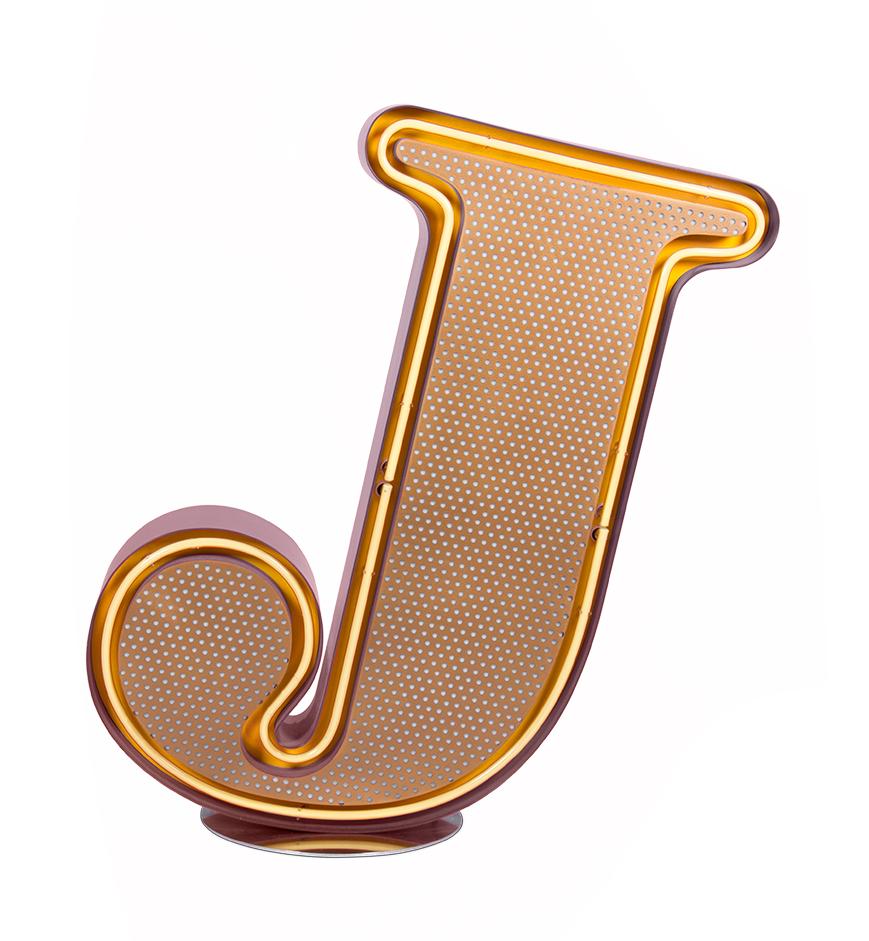 Lettre J lumineuse Joyful