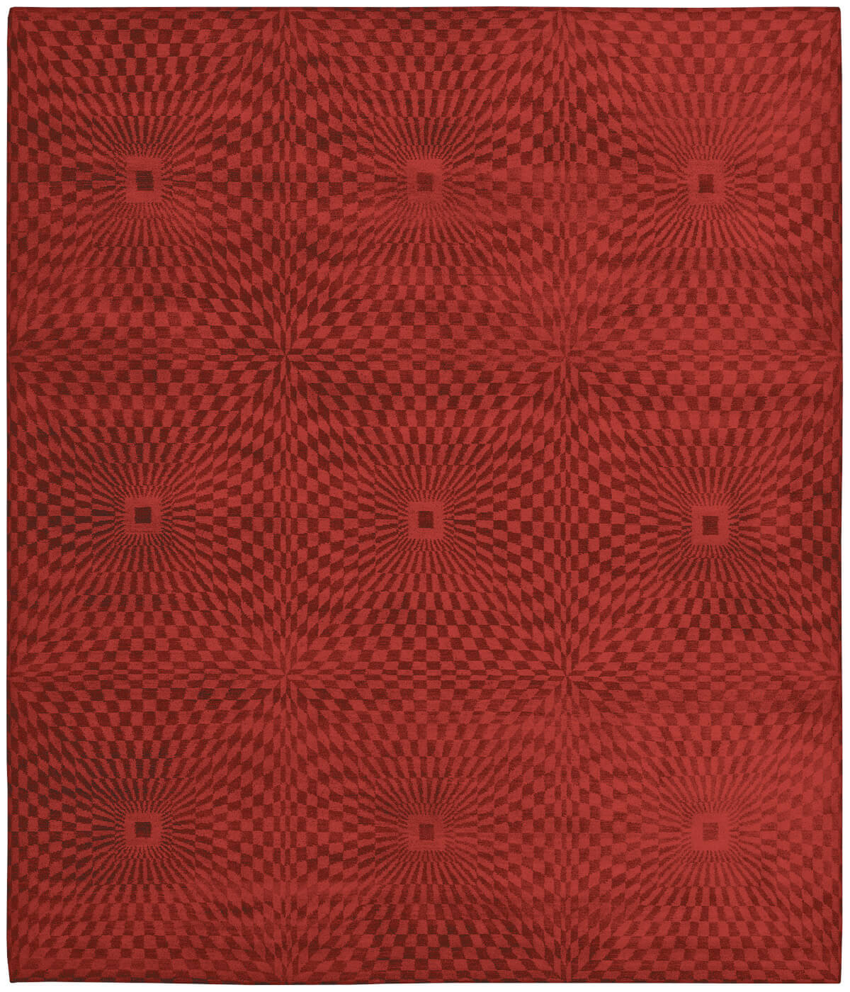 Kaleidoscope rood vloerkleed | Maat: 250 × 300 cm
