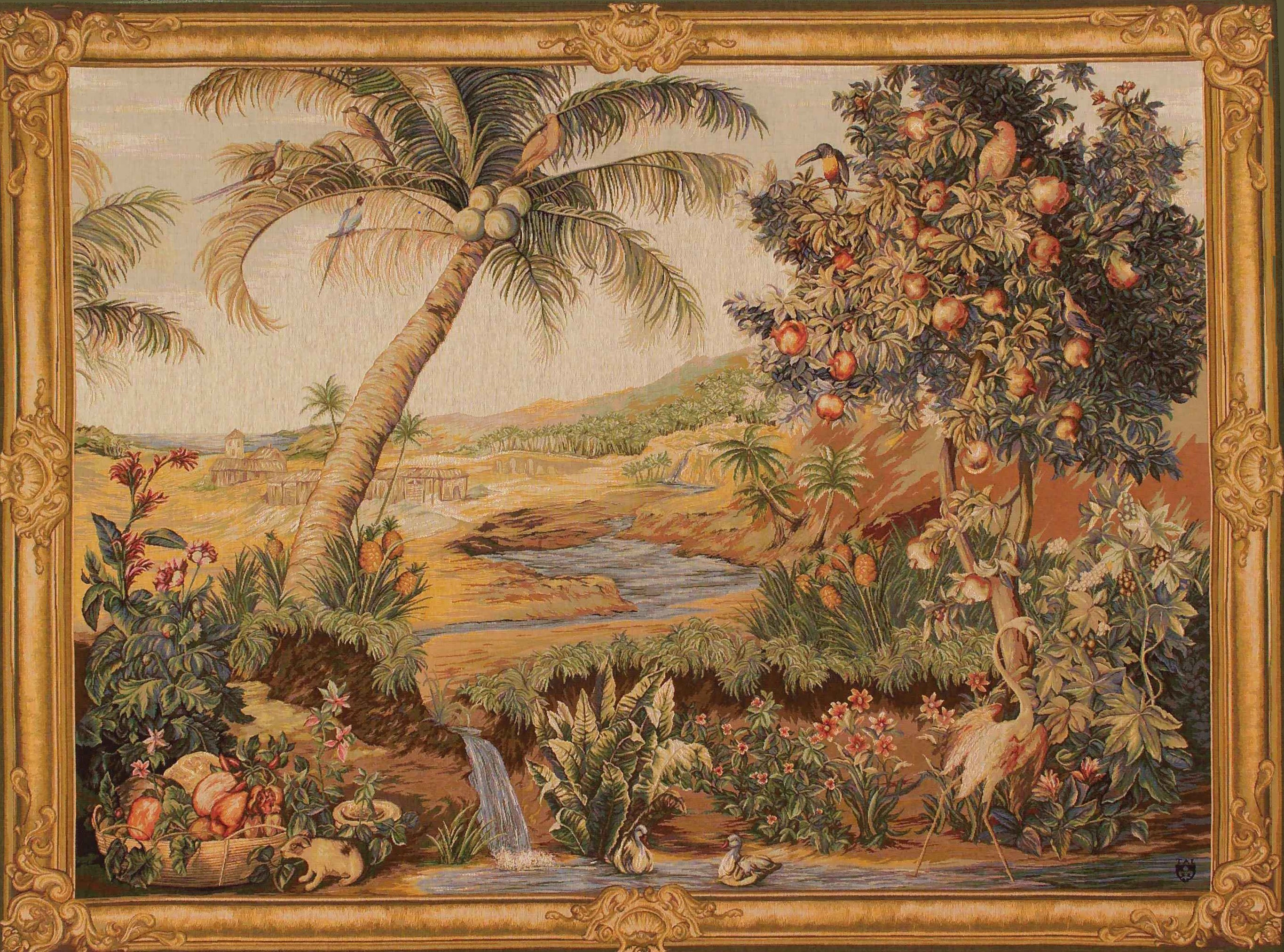 De oase horizontaal wandtapijt | Maat: 110 × 150 cm De oase horizontaal wandtapijt | Maat: 110 × 150 cm