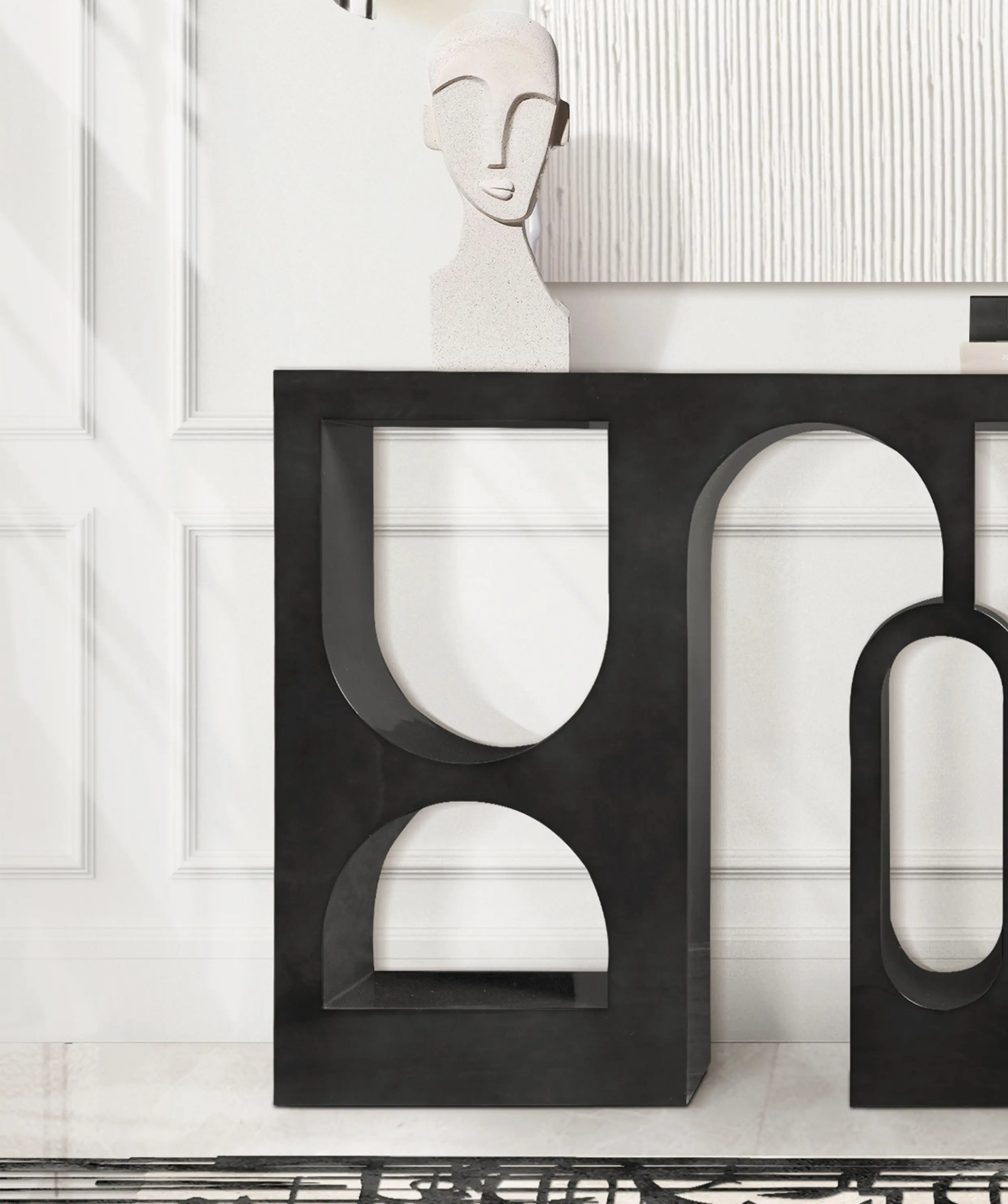 Glanzend zwarte premium console