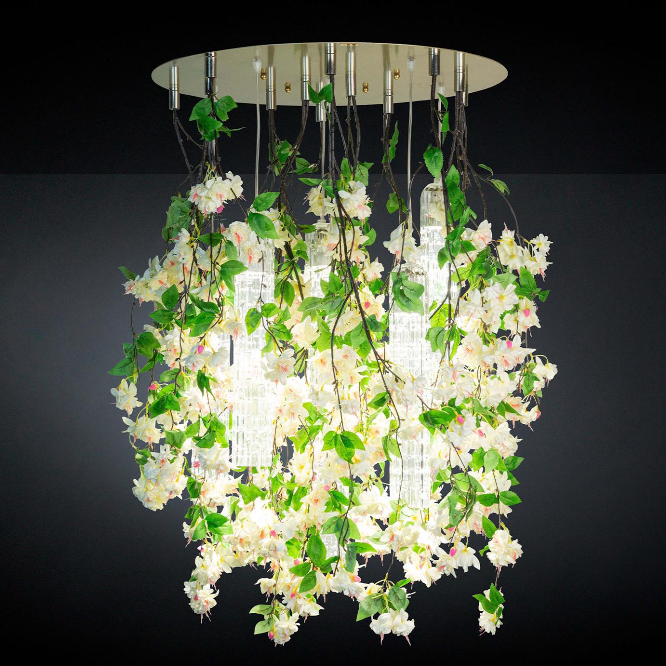 Grand lustre White Cascade