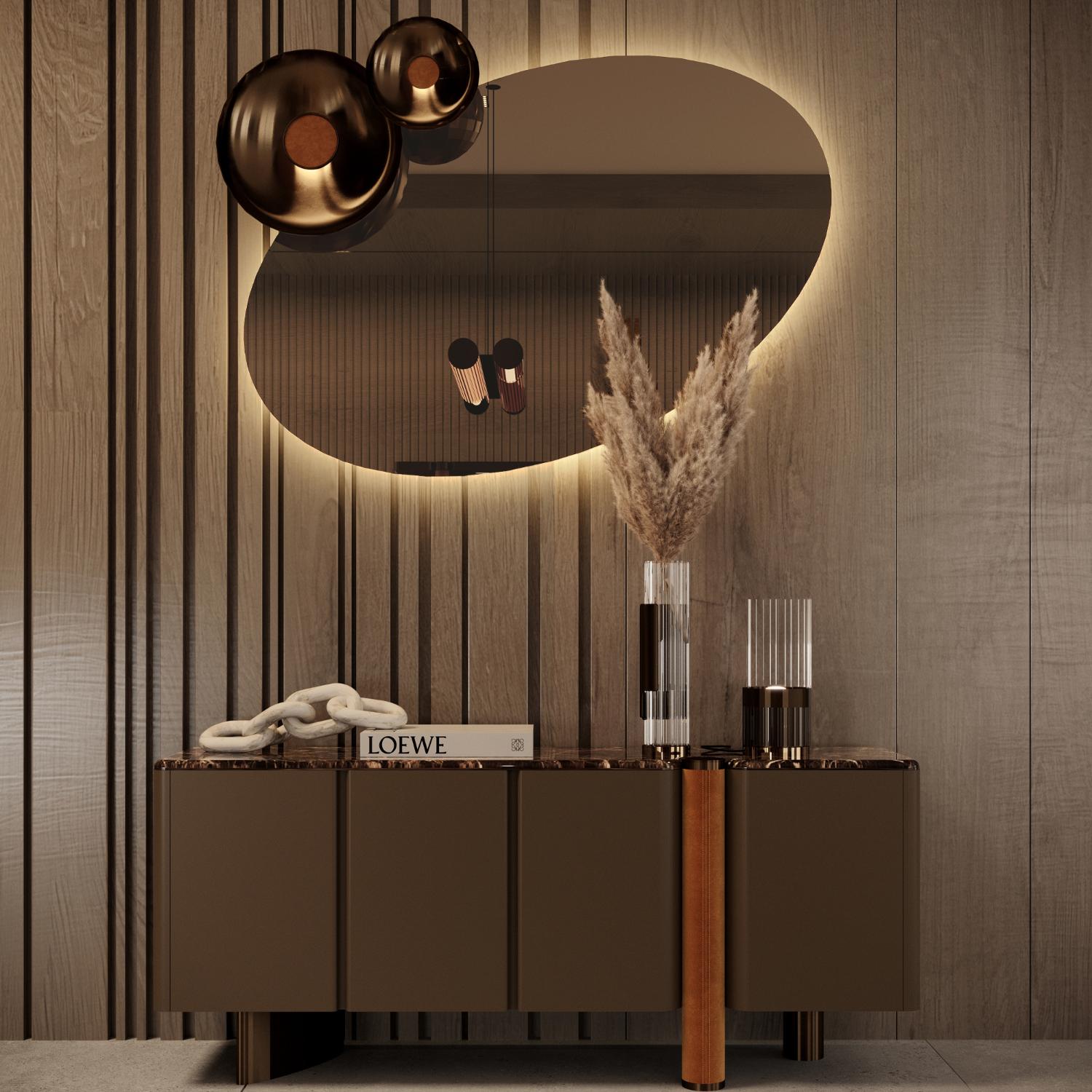 Miroir mural ovale Bon Ton