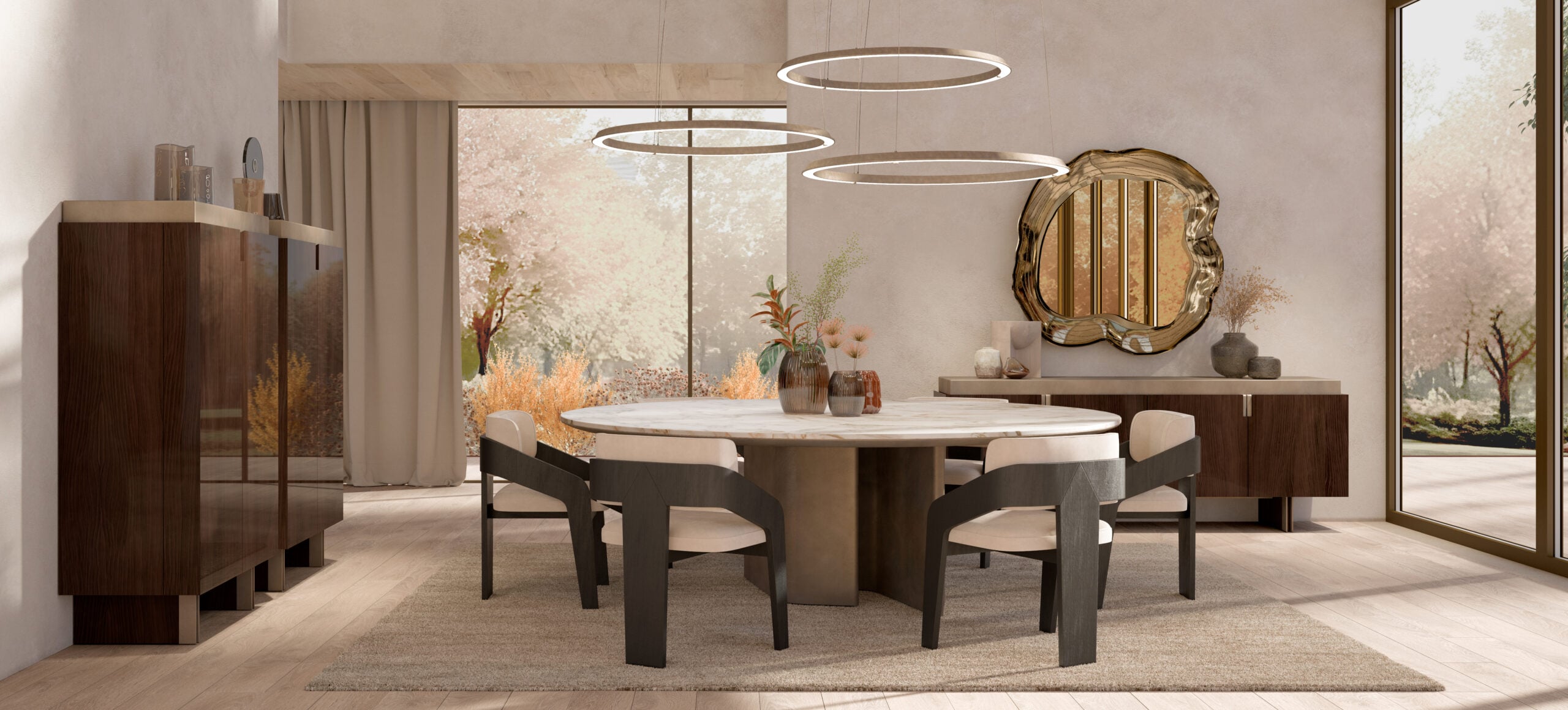 Table à manger ronde de luxe