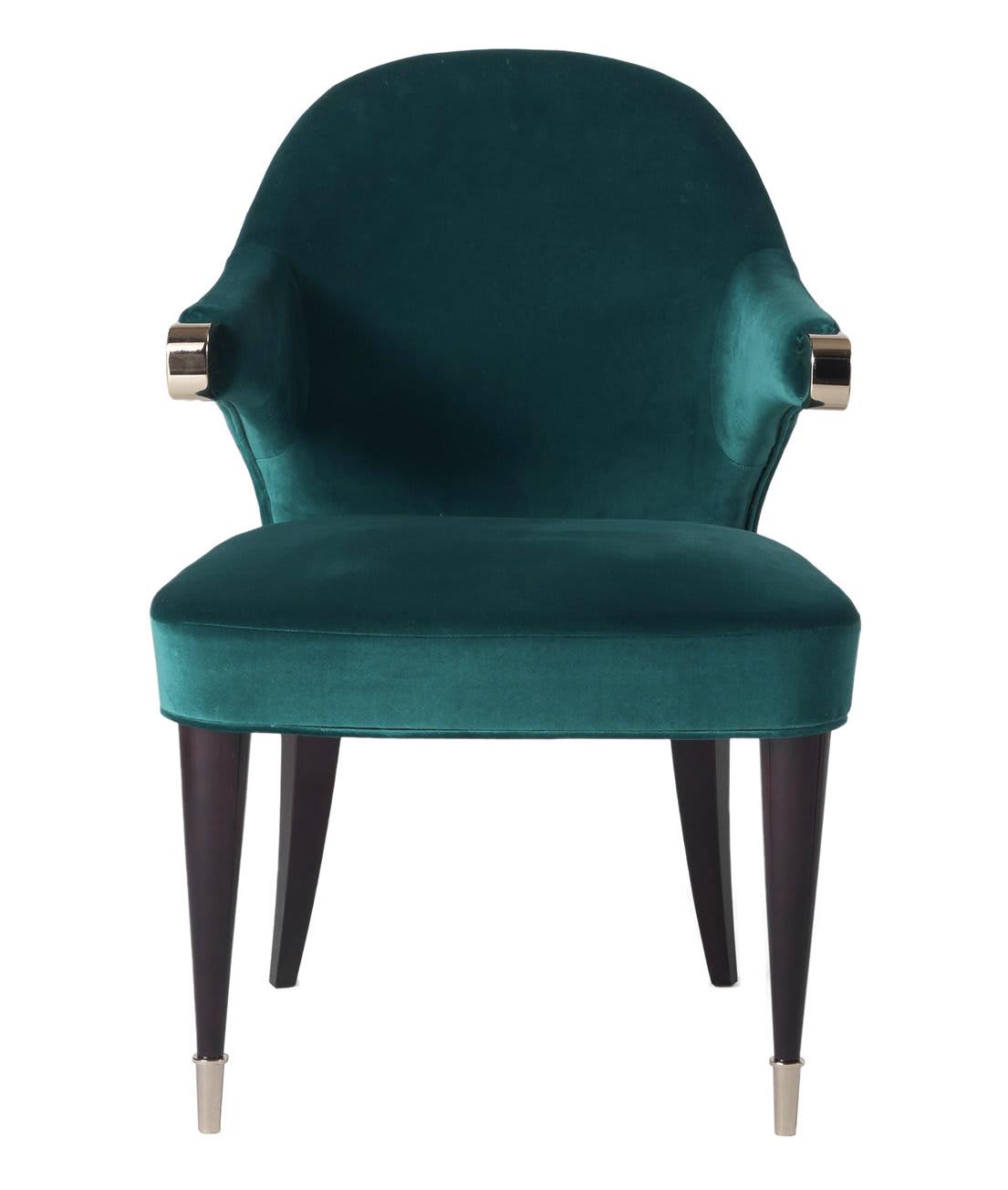 Chaise de salle à manger vert foncé