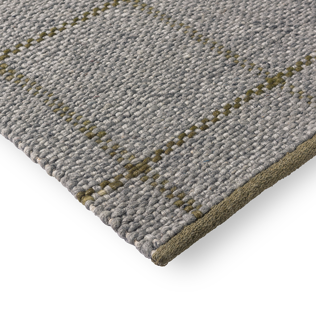 Tapis Craft Matter Check ardoise/olive | Taille: 160 × 230 cm