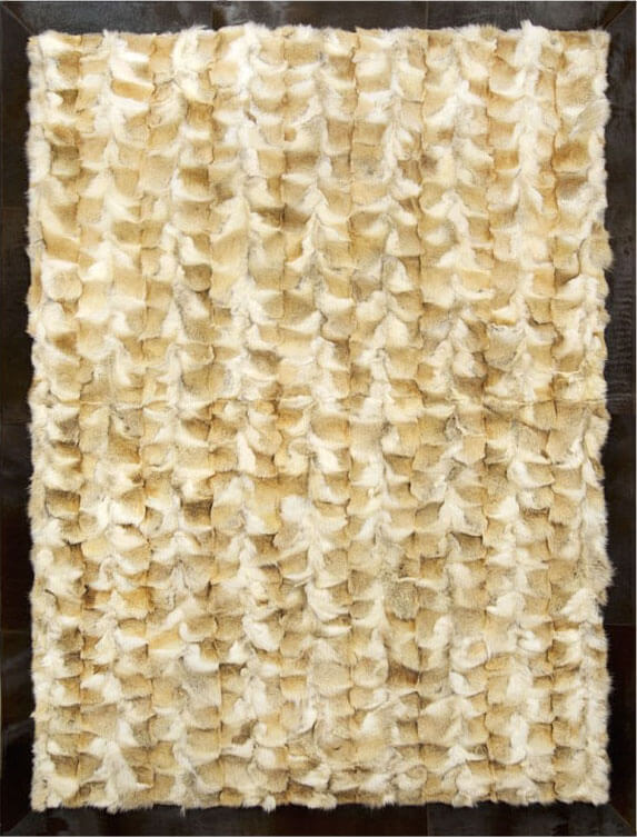 Tapis en fourrure Wolf jaune | Taille: 150 × 240 cm